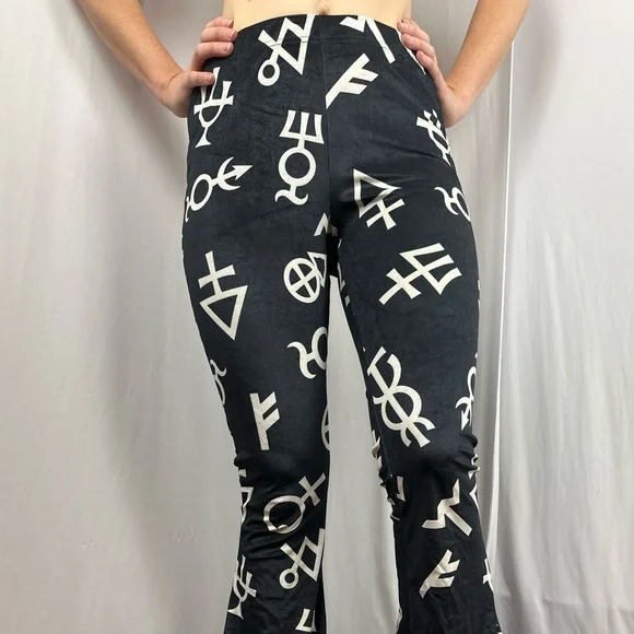 Symbolic bell bottoms flare pants Killstar goth gothic female symbol non-binary - Picture 5 of 8